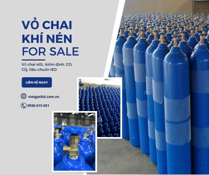 Vỏ chai - Khí Công Nghiệp Việt Gas - Công Ty TNHH Việt Gas